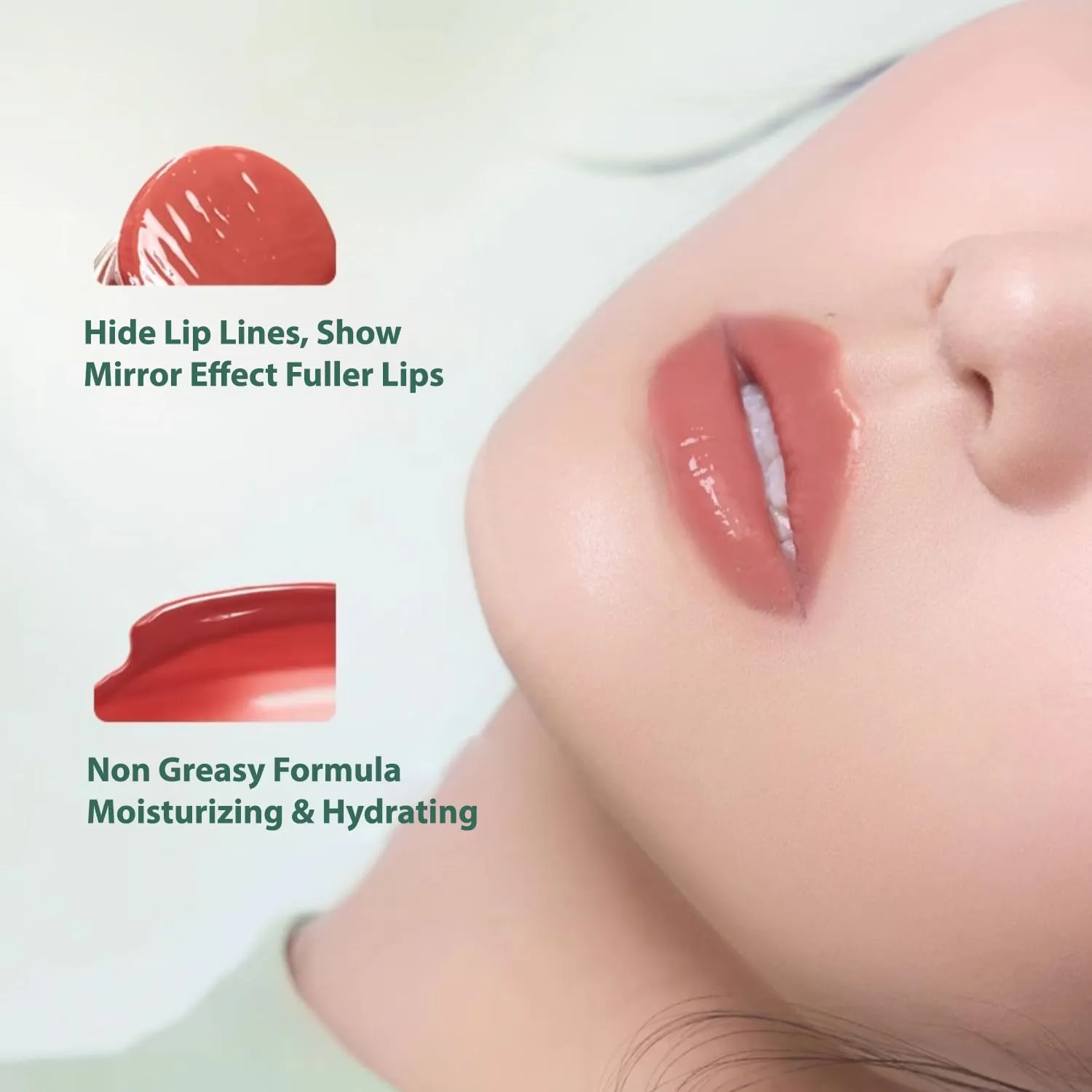 1 PC Caitang Lip Care Jelly Lipstick Solid Lip Gloss Jelly Lipstick, Mirror Effect Jelly Lipstick, Light Weight Velvet Jelly Lipstick (211#, 2.1g)