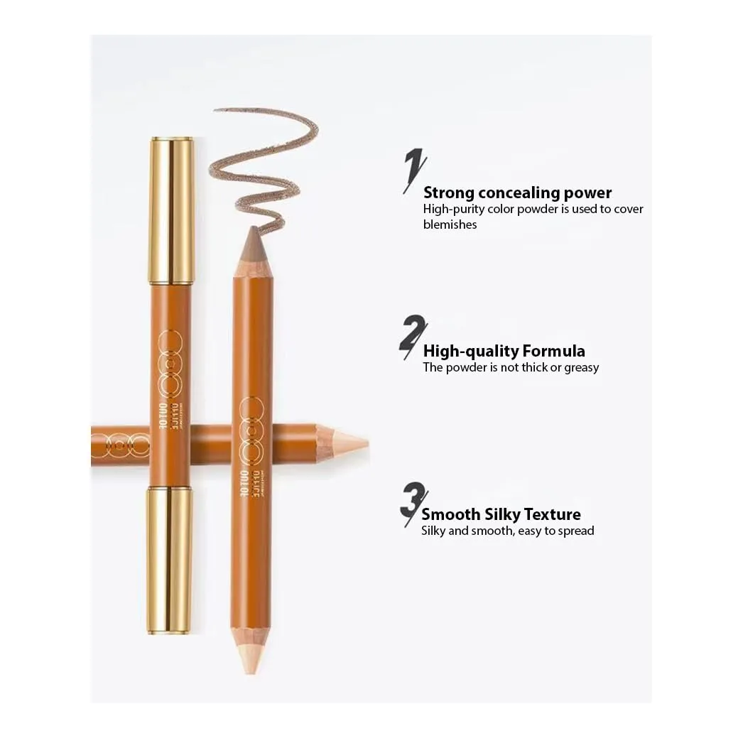 1 PC Double Ends Contour Pencil Contour Highlighter, Multi Functional Facial Contour Highlighter Pencil, Countour & Highlighter Duo Pencil (00#, 5g)