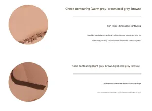 1 PC Neiyou 4 Colors Facial Contour & Facial Highlighter Blusher Palette, Multi Purpose Matte Contouring Highlighting Palette Creating 3D Makeup (01#, 8g)