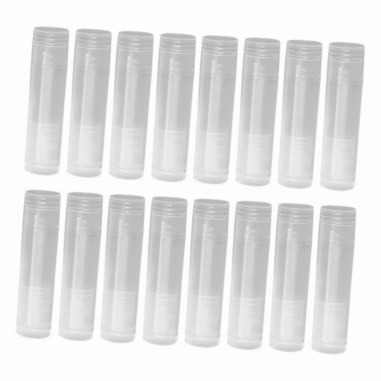 100pcs Clear Lip Balm Tubes Empty Refillable Containers for Lip Balm Gloss and Lightweight and Convenient for Travel Bulk Tube
