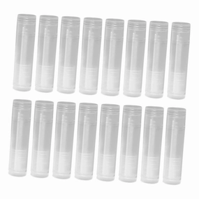 100pcs Clear Lip Balm Tubes Empty Refillable Containers for Lip Balm Gloss and Lightweight and Convenient for Travel Bulk Tube