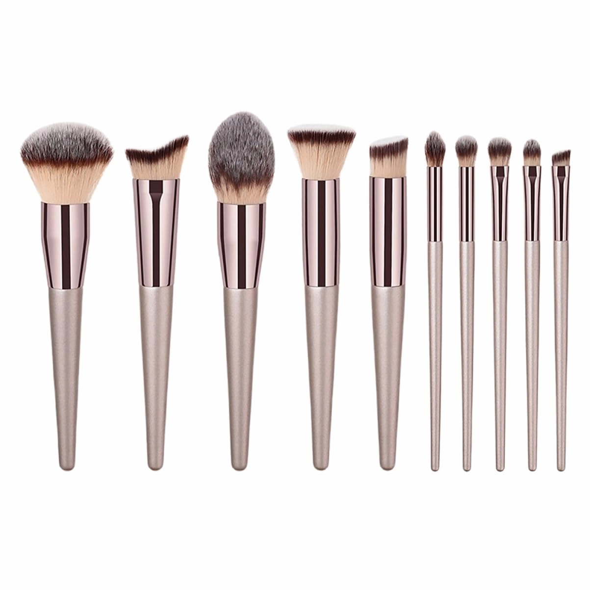 10Pcs Cosmetic Brush for Makeup Synthetic Brushes for Foundation Blush Eyeshadow Concealer and Lipstick Application Beauty Tool Kit for Women
