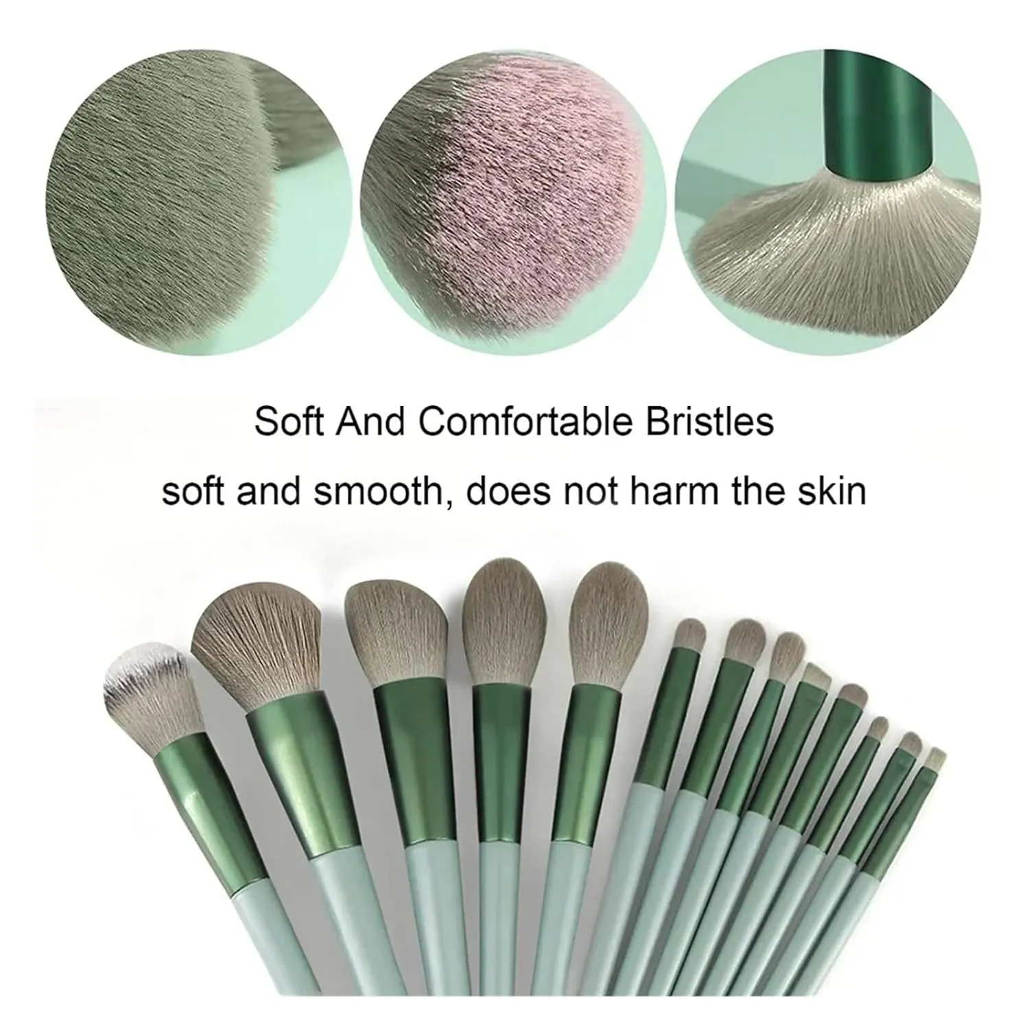 13Pcs Makeup Brush Set Make Up Concealer Blush Powder Eye Shadow Highlighter Foundation Cosmetic Beauty Tools(Yellow-velvet bag)