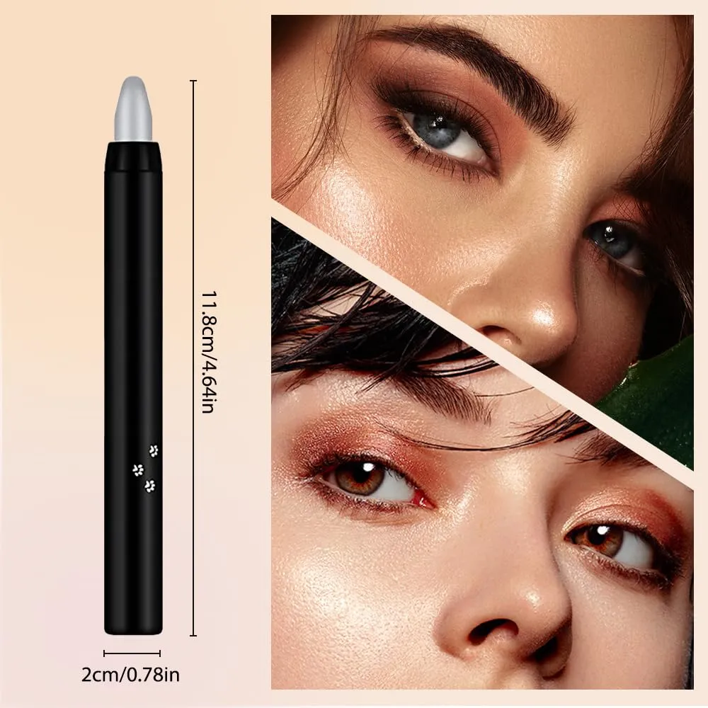 16 Color Highlighter Eyeshadow Pencil, 2025 New Eyeshadow Stick Set, Long-Lasting Glitter Eye shadow for Party, Cream Eye shadow Eyeliner Portable Eye Crayon for Women (Desert gold)