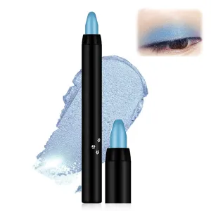 16 Color Highlighter Eyeshadow Pencil, 2025 New Eyeshadow Stick Set, Long-Lasting Glitter Eye shadow for Party, Cream Eye shadow Eyeliner Portable Eye Crayon for Women (Vibrant blue)