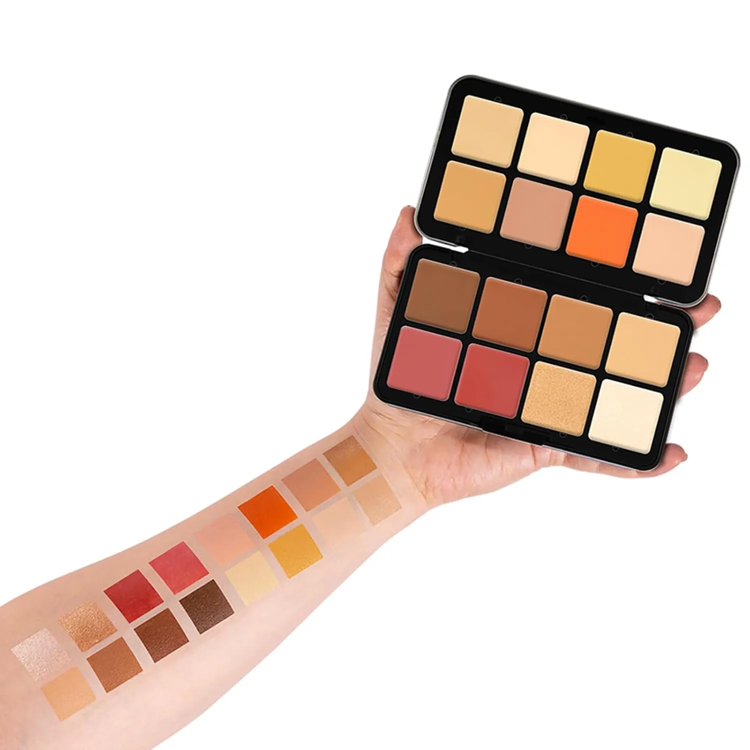 16 Colors Makeup Palette, Full Size, Includes Face Bronzer, Blush, Conceal, Highlighter, Contour, Eyeshadow, 10 Makeup Brushes, for Travel, Holiday, Professional, Daily Use, Christmas