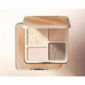 1 PC New Juduo 4 Color Facial Highlighter & Contour Multi Purpose Makeup Palette, Silky Smooth Covering Facial Palette, 9g (05 New)