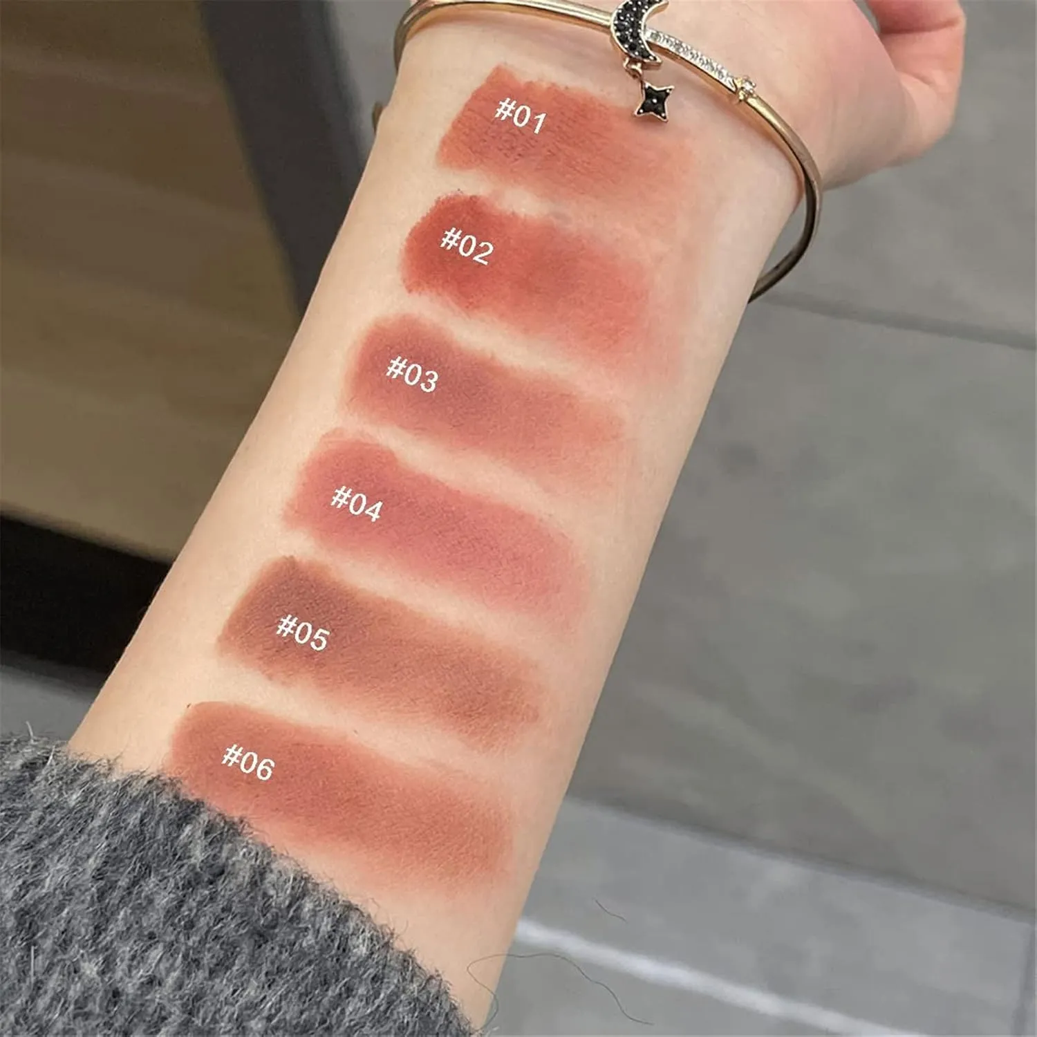2 in 1 Key Chain Bear Lipstick, Keychain Bear Lipsticks, Mist Matte Velvet Lipstick, Cute Bear Beauty Makeup, Waterproof Long Lasting Bear Lip Gloss with Keychain (6 Colors)