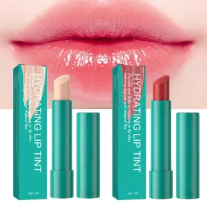 24-Hours Moisture Hydrating Lip Tint, Hydrating Lip Tin, Tinted Balm, Natural Ingredients Strong Moisturizing Lipstick, Non-Sticky and Long-Lasting (Clear  Rose)