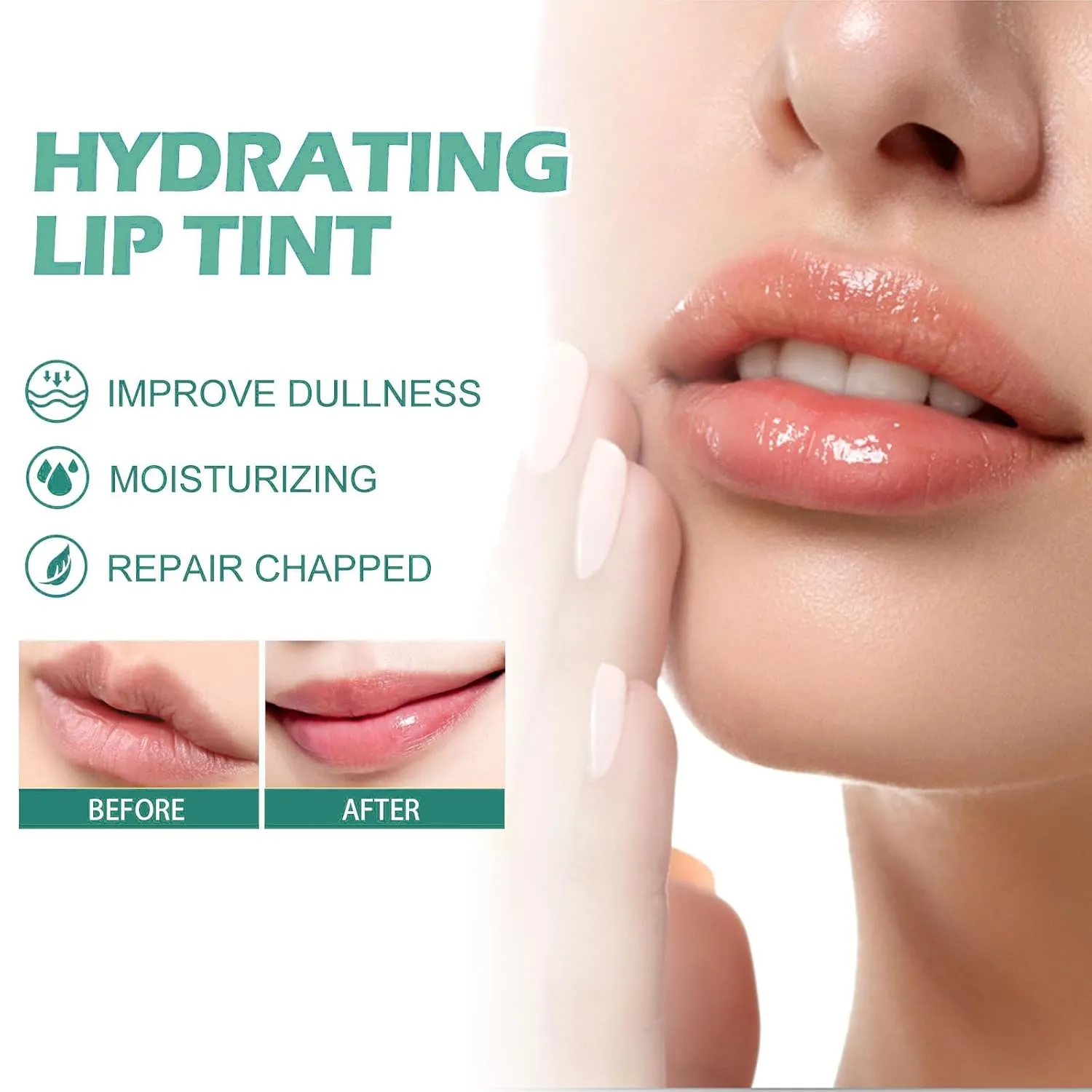 24-Hours Moisture Hydrating Lip Tint, Tinted Lip Balm Hydrating, Natural Ingredients Strong Moisturizing Lipstick, Non-Sticky and Long-Lasting(Berry   Cherry)