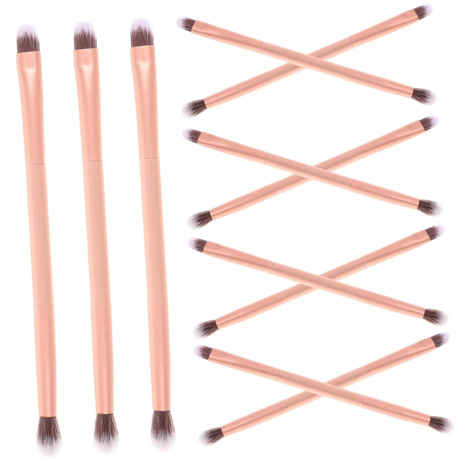24pcs Double-headed Makeup Brush Handles for Eyeshadow Nose Contouring and Highlighter Comfortable Grip and Versatile Cosmetic Tools for Effortless Application