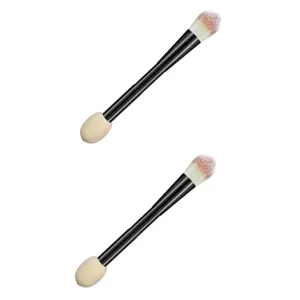 2pcs Makeup Sponge Brush Set 2-in-1 Foundation Concealer Tool Cosmetics Brush for Face Makeup Essentials