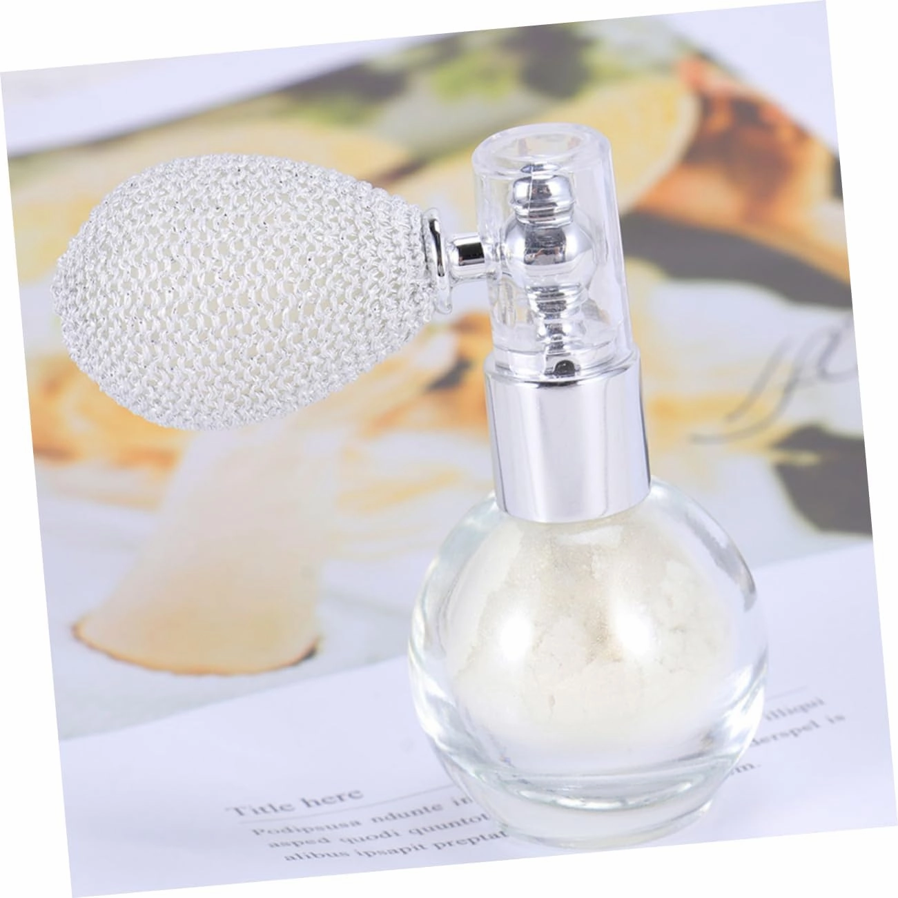 2pcs Glitter Spray Bottles Shimmer Spray for Skin Hair Highlighter Powder Makeup Silver Glitter Spray Set