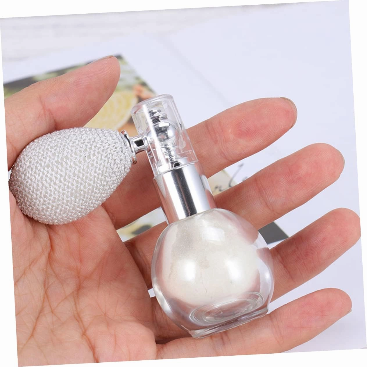 2pcs Glitter Spray Bottles Shimmer Spray for Skin Hair Highlighter Powder Makeup Silver Glitter Spray Set