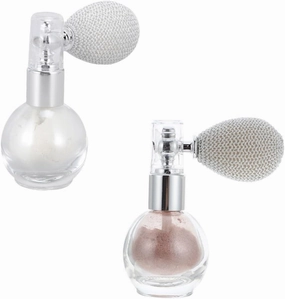 2pcs Glitter Spray Bottles Shimmer Spray for Skin Hair Highlighter Powder Makeup Silver Glitter Spray Set
