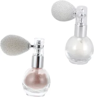 2sets Glittering Powder Sprayer Highlight Powder Bottle Makeup Spray Tool Body Spray Glitter Hair for Beauty 2pcs*2