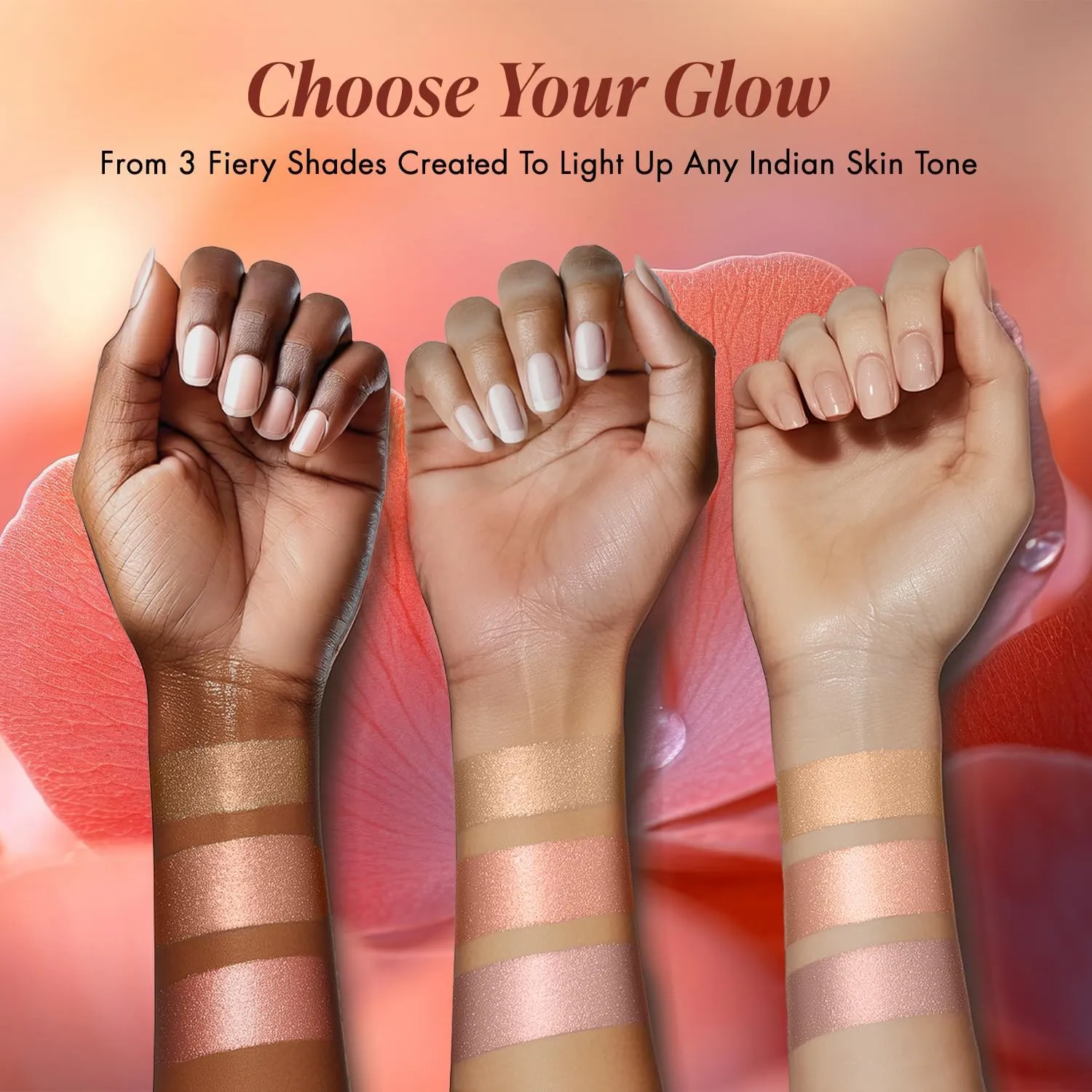3-in-1 Liquid Highlighter Rose Gold, 18ml, Strobe Serum with Luminous Finish, Hydrating Formula (Gold 01, 18ml (pack of 1))