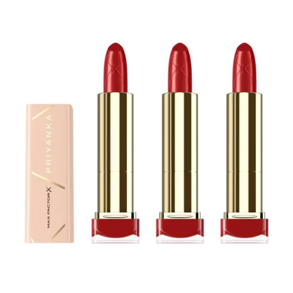 3 x Max Factor Colour Elixir Priyanka Lipstick - 052 Intense Flame