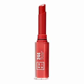 3INA The Color Lip Glow - Highly Pigmented Lipstick for Women with Shea Butter - Lip Gloss and Lip Balm Effect - 244 Classic Brilliant Red - 0.05 oz