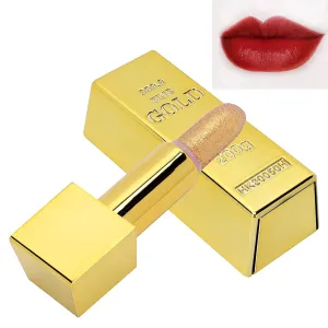 6 Colors Sparkle Lipstick, Lip Gloss Matte Metallic Glitter Lipstick Shining Long Lasting Water- Charming Makeup Cosmetics 3.5g (2#)