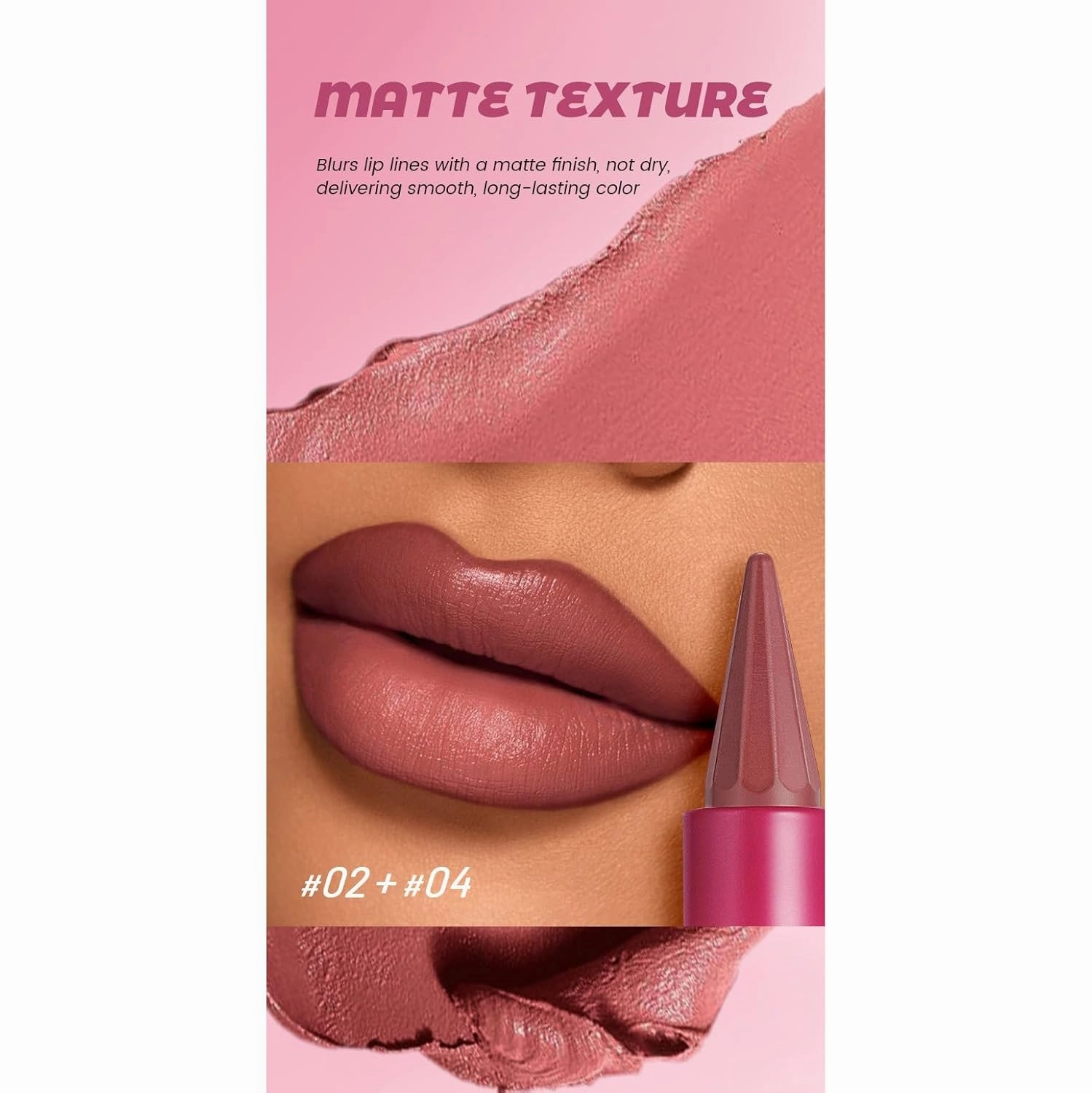 8 Colors Set 2 in 1 Lip Liner & Lipstick, Brown Nude Brick Soft Silky Matte Lipstick Liner Lip Cream Soft Matte Lip Color Lipstick Set
