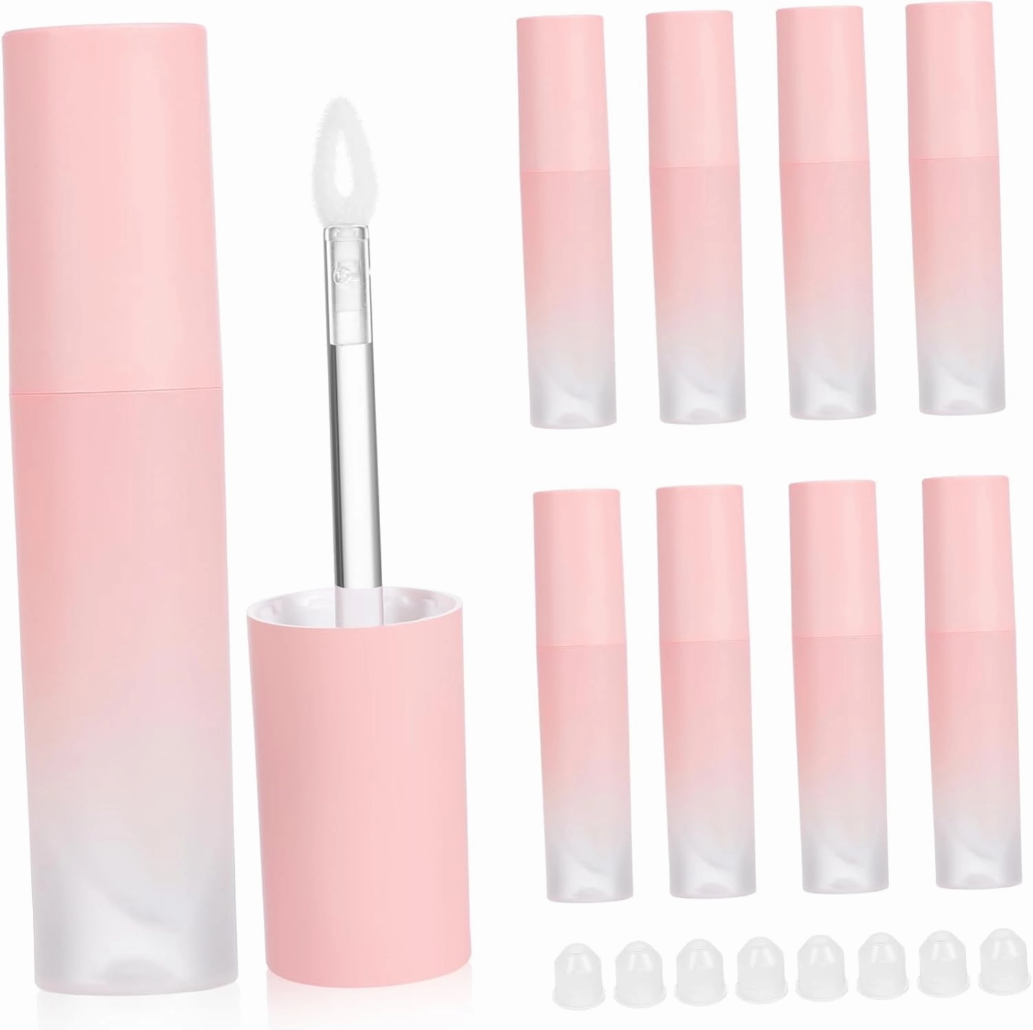 8 Pcs Empty Tube of Lip Gloss Lip Gloss Tubes Lip Balms Lip Gloss Tube Refillable Plumping Applicator Lip Tint Matte Lip Gloss Bottles Containers Stick Stain Plastic