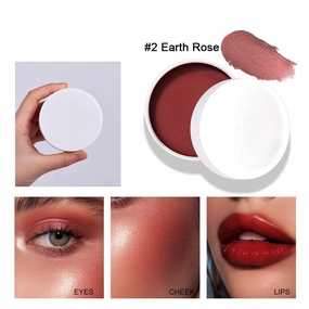 "Magic Skin Awakening Balm" – 3-in-1 Highlighter, Blush & Lip Tint with Hydrating Shine,Non-Sticky, Buildable, For Face/Eyes/Lips (#2 Earth Rose)
