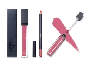 aden - 2 in 1 - Matte Liquid Lipstick & Lip Liner Set - 7ML - Non-Smudge & Quick Drying - Highly Pigmented - Long Duration with Hydration - Made in Italy (31 Trap)