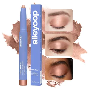 ALLEYOOP 11th Hour Waterproof Cream Eyeshadow Stick – Long-Lasting Eye Shadow Pencil & Eyeliner, Cream to Powder Stick & Highlighter – Smudge-Proof Eyeshadow Shimmer, Penny Passion Shimmer