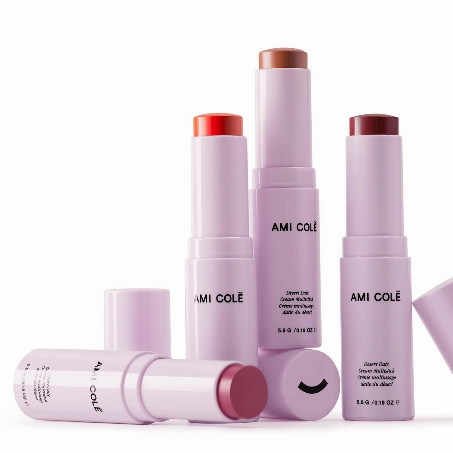 AMI COLÉ Desert Date Cream Makeup Multistick, Blush Contour, Lipstick for Women, Blush Stick, Lip and Cheek Tint, Highlighter (Multi Shade Bundle)