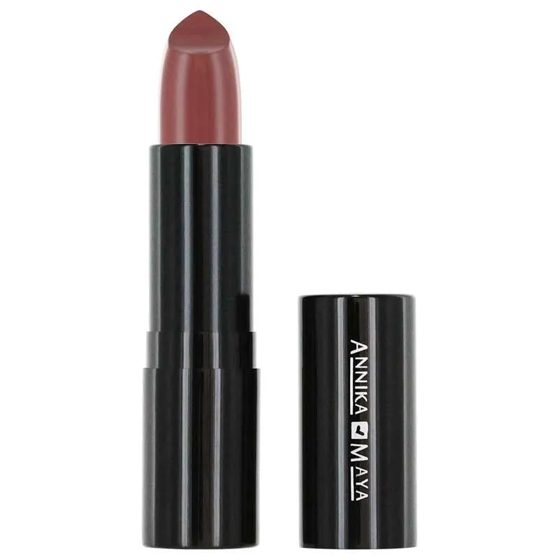 Annika Maya Hydrating Cream Lipstick, Fragrance Free, Made in the USA (Cheeky Chestnut)