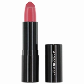 Annika Maya Hydrating Cream Lipstick, Fragrance Free, Made in the USA (Audacious Azalea)