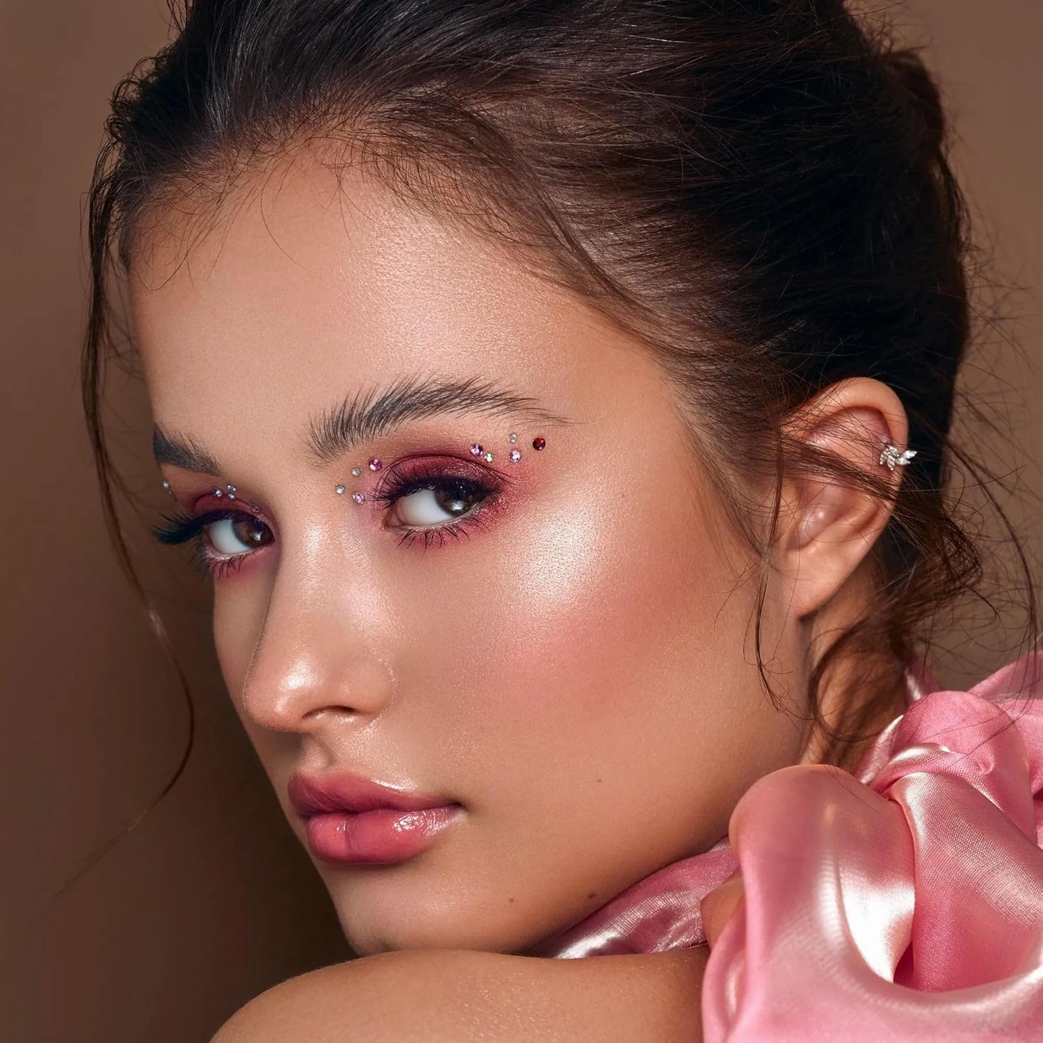 Armaf Beauté What-a-Glow Highlighter - Face Makeup, Ultra Fine Powder, Luminous Finish, 4 Sparkling Shades | Rose Quartz