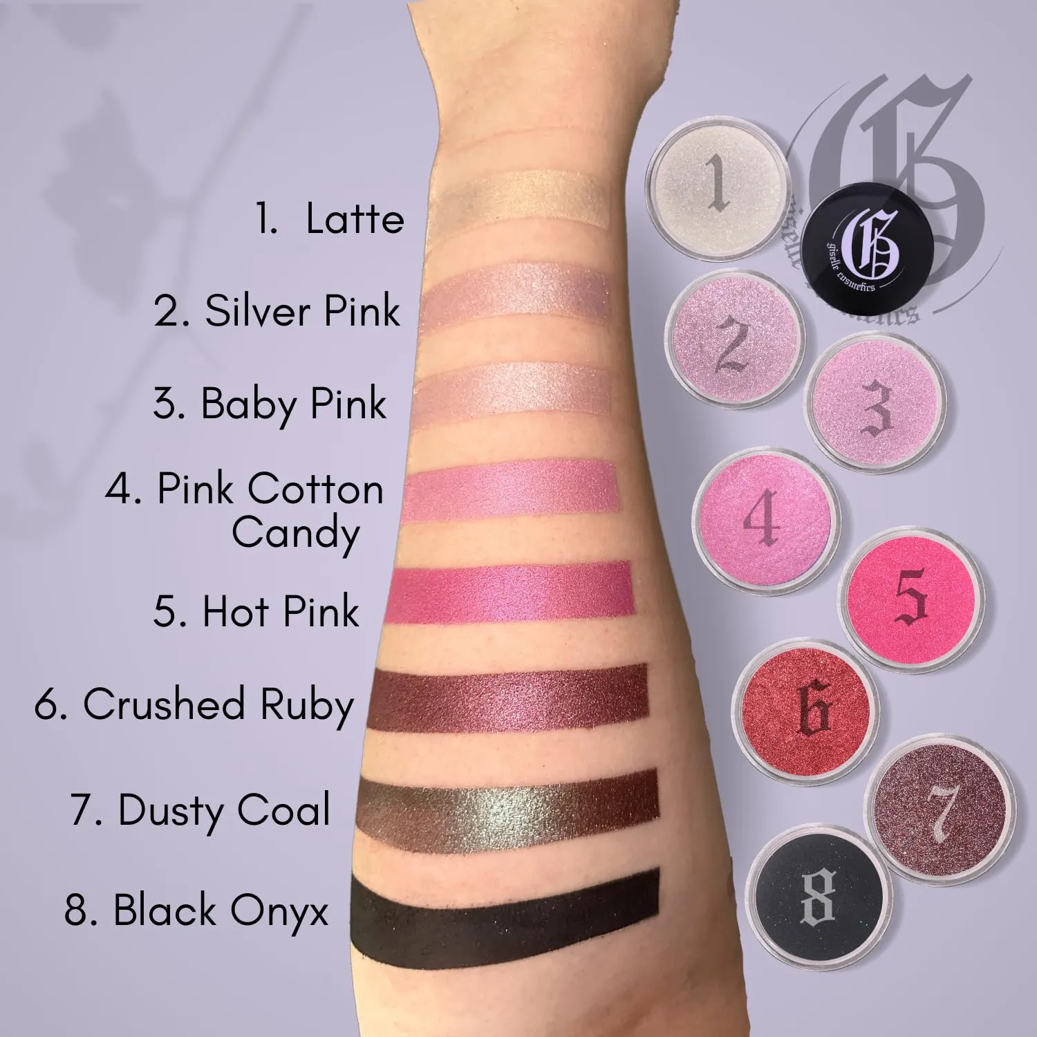 Baby Pink Organic Pink Eyeshadow - Non-Toxic, Talc-Free Shimmer Eyeshadow Powder for Natural Look - Loose Glitter Pink Eyeshadow Palette - Mineral Makeup & Metallic Highlighter