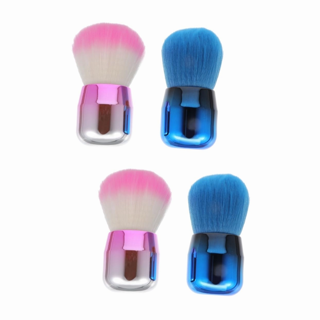 balacoo 2sets Loose Face Powder Brush Set Brush Blush Highlighter Powder Face Makeup for Beginners 2pcs*2
