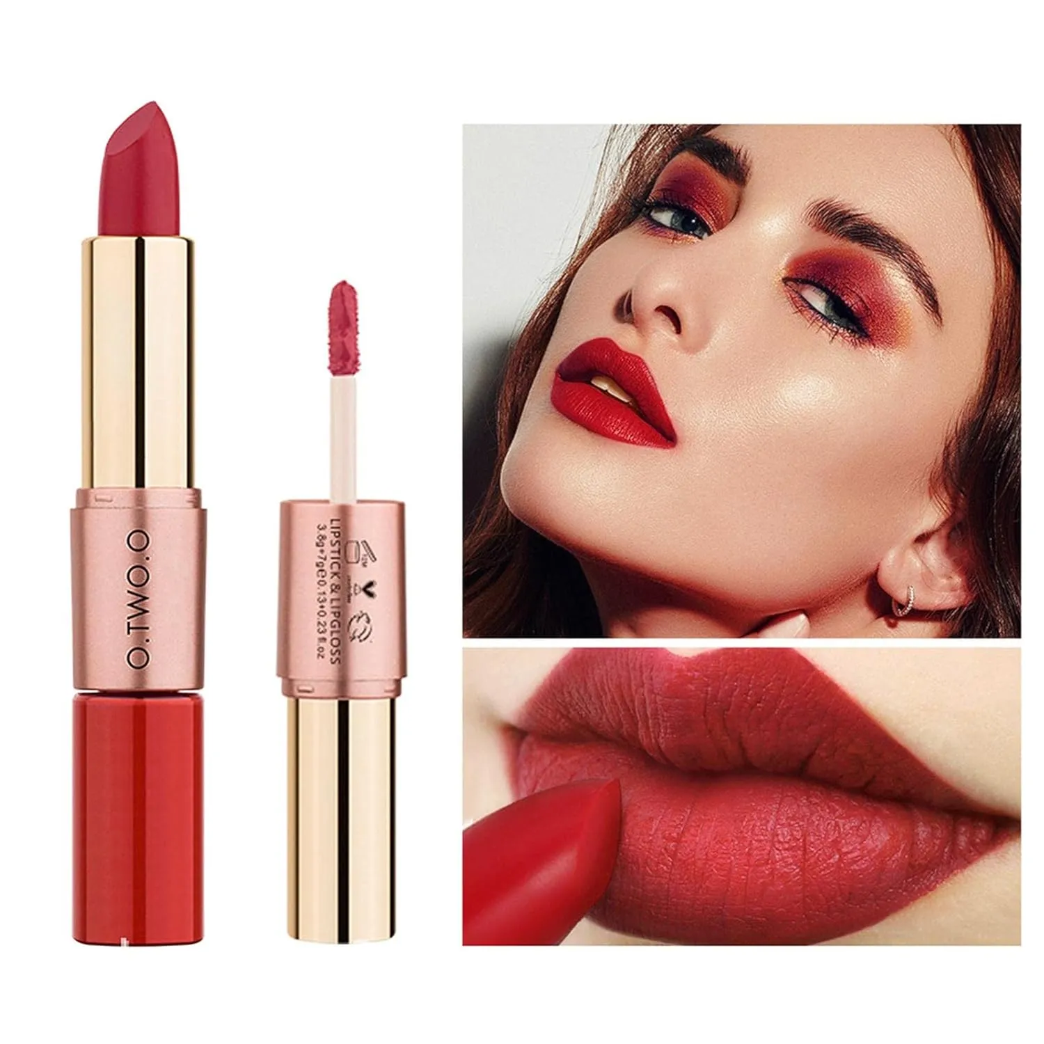 barenx 2 in 1 Matte Liquid Lipstick Matte Lip Cream Waterproof   Lip Gloss Lipgloss Kit,High Pigmented Nude for Girls Women - Color 03