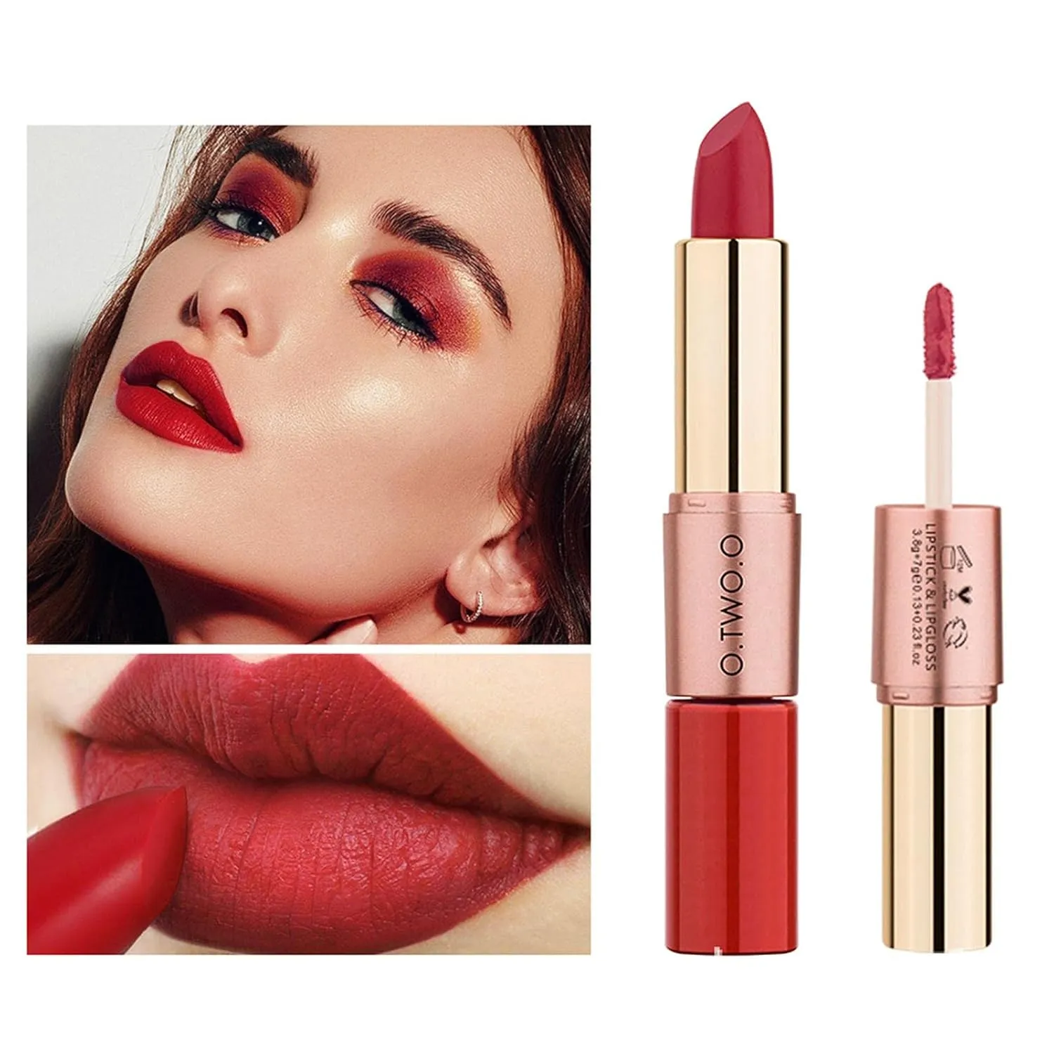 barenx 2 in 1 Matte Liquid Lipstick Matte Lip Cream Waterproof   Lip Gloss Lipgloss Kit,High Pigmented Nude for Girls Women - Color 03