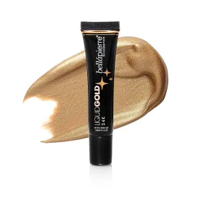 bellapierre Liquid Gold Shimmering Highlighter | Lightweight Radiant Makeup Adds Shimmer and Shine | Non-Toxic and Paraben Free - 0.5 Fl. Oz. (24k)