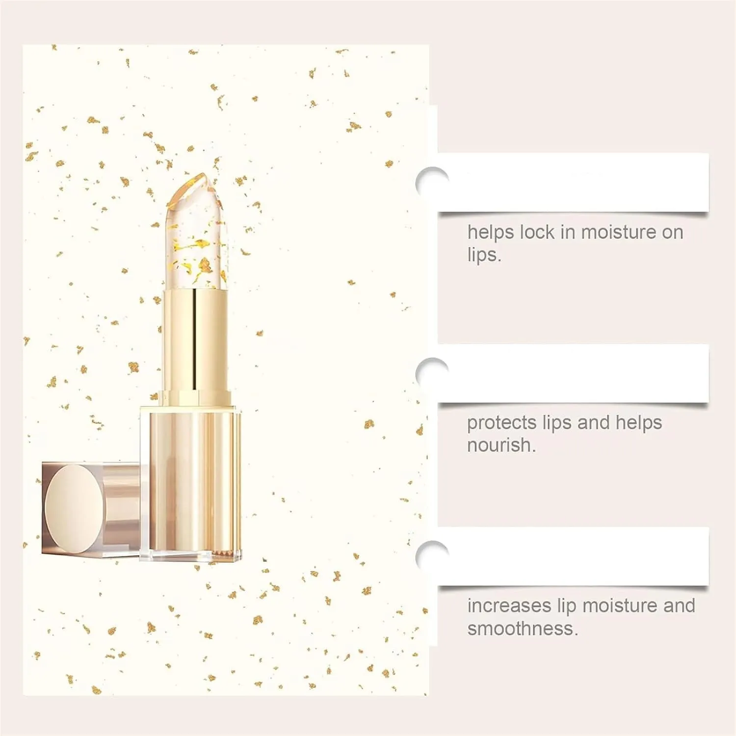 Bridal Bronze Lipstick,Bridal Bronze Hardpointing Transferproof Color Changing Lipstick Long Lasting,Transparent Temperature Color Change Lip Gloss With Gold Flakes Moisturizing Glossy (3pcs)