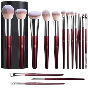 BS-MALL Makeup Brush Set Premium Synthetic Foundation Powder Concealers Eye shadows Blush Makeup Brushes with black case