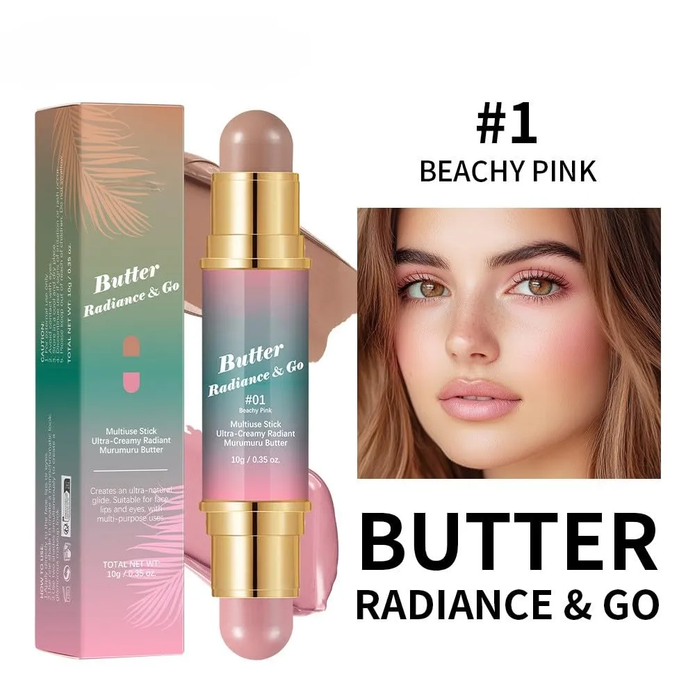 Butter Blend Multi-Stick – Dual-Ended Cream Blush & Contour, Weightless & Long-Lasting (#01)
