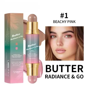 Butter Blend Multi-Stick – Dual-Ended Cream Blush & Contour, Weightless & Long-Lasting (#01)