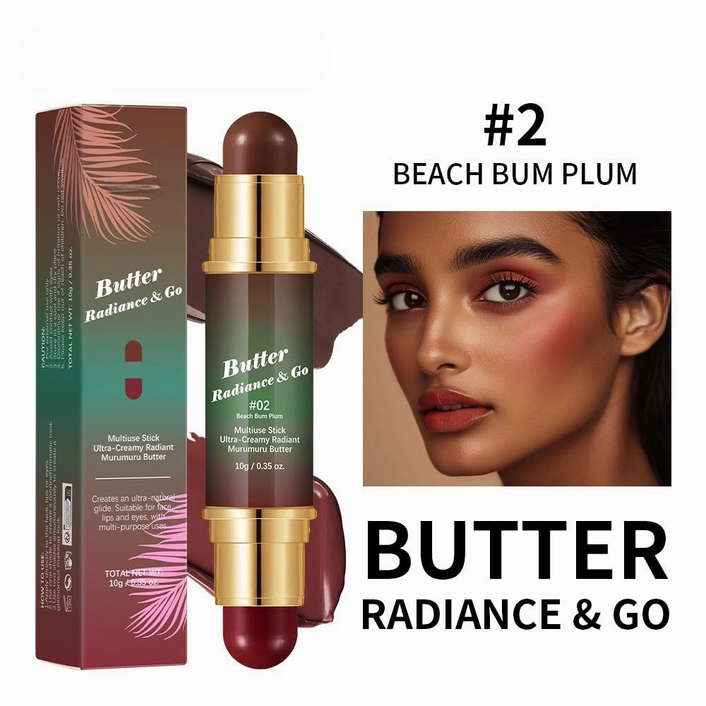 Butter Blend Multi-Stick – Dual-Ended Cream Blush & Contour, Weightless & Long-Lasting (#02)