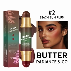 Butter Blend Multi-Stick – Dual-Ended Cream Blush & Contour, Weightless & Long-Lasting (#02)