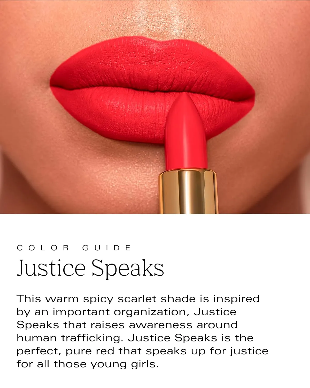 by Patricia De León | High Powered Lipstick (Justice Speaks) | Intensely Colored Red Matte Finish Lipsticks | Long Lasting Hydrating Formula, Creamy Texture for Weightless Coverage | Vegan | .14 fl oz