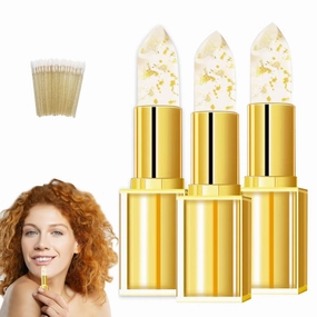 Bymolia Color Changing Lipstick, Mood Lipstick Long Lasting, Gold Crystal Ph Color Changing Lip stick, Moisturizing Glossy Lip Gloss Balm for Women Grils (3pcs)