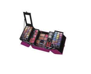 Cameo Glitter Exclusive Makeup Gift Set B, 5 Layers of Eyeshadows, Lip-Glosses, Powders, Blushes, Creamy Foundation Brush and Mirror