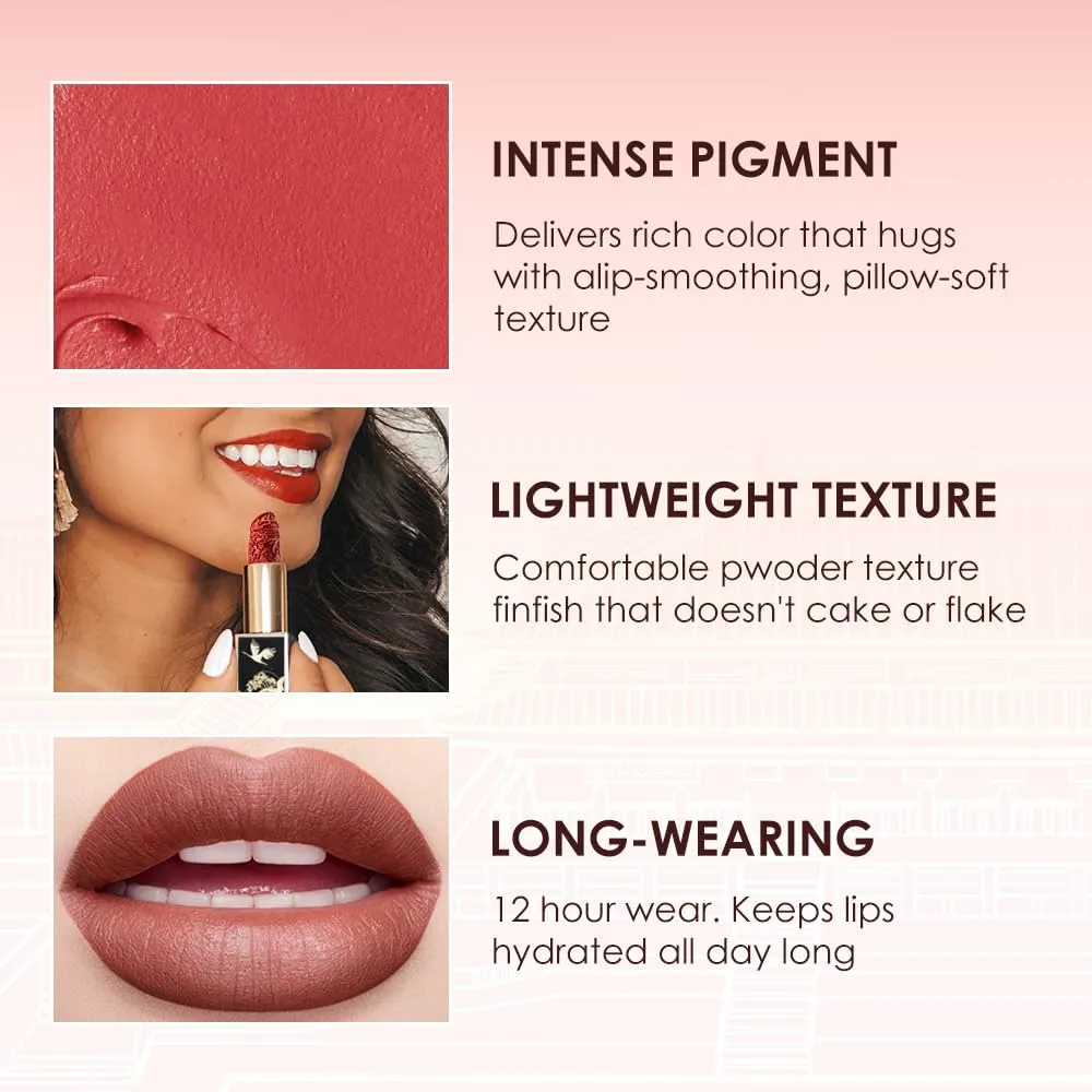 Catkin Semi-Matte Lipstick Hydrating High Impact Color Infused with Vitamin E and Avocado Oil Smooth Soft Texture Long Lasting Matte Finish 158
