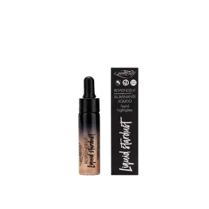 Certified Organic Resplendent Liquid Stardust Face and Body Intense Highlighter 01 Champagne. Made with Cornflower Water. Organic. Vegan. Nickel Tested. Cruelty-Free. Made in Italy