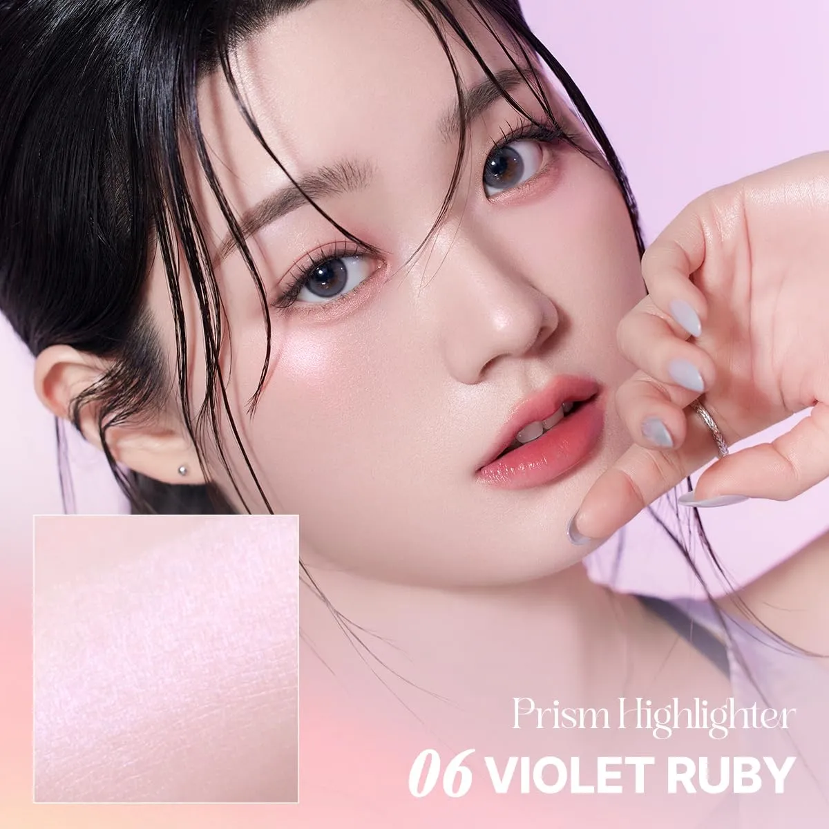 CLIO Prism Highlighter makeup, High Glossy Face Illuminator, Pearl Shimmer Smooth Baked Powder, Glitter Long- Lasting (01 Gold Sheer)